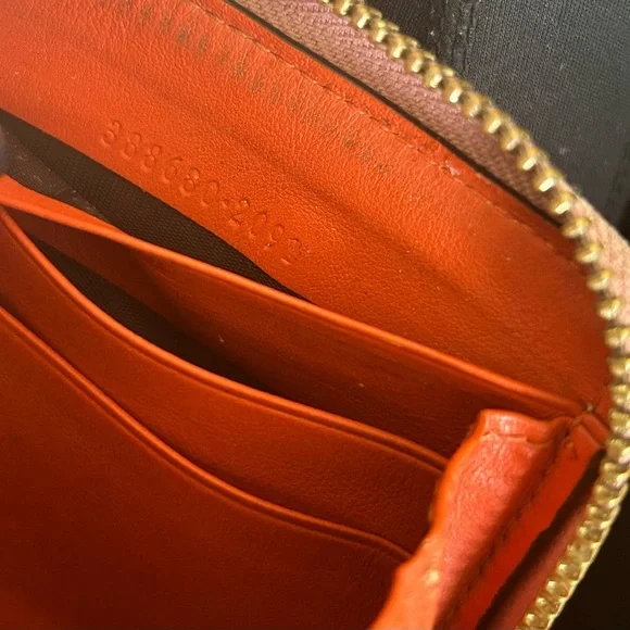 GUCCI Monogram GG Logo Ribbon PVC Zip Around Long Wallet - Picture 13 of 14